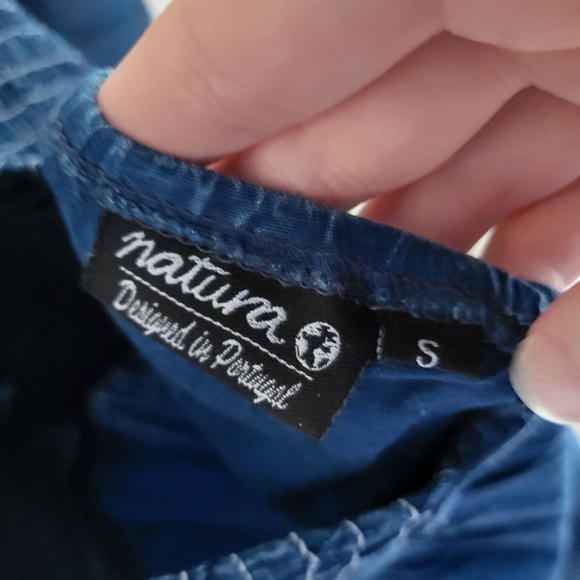 ⭐️ New Listing ⭐️ Natura Shirred Mini Dress with Bow in Blue - Picture 11 of 15